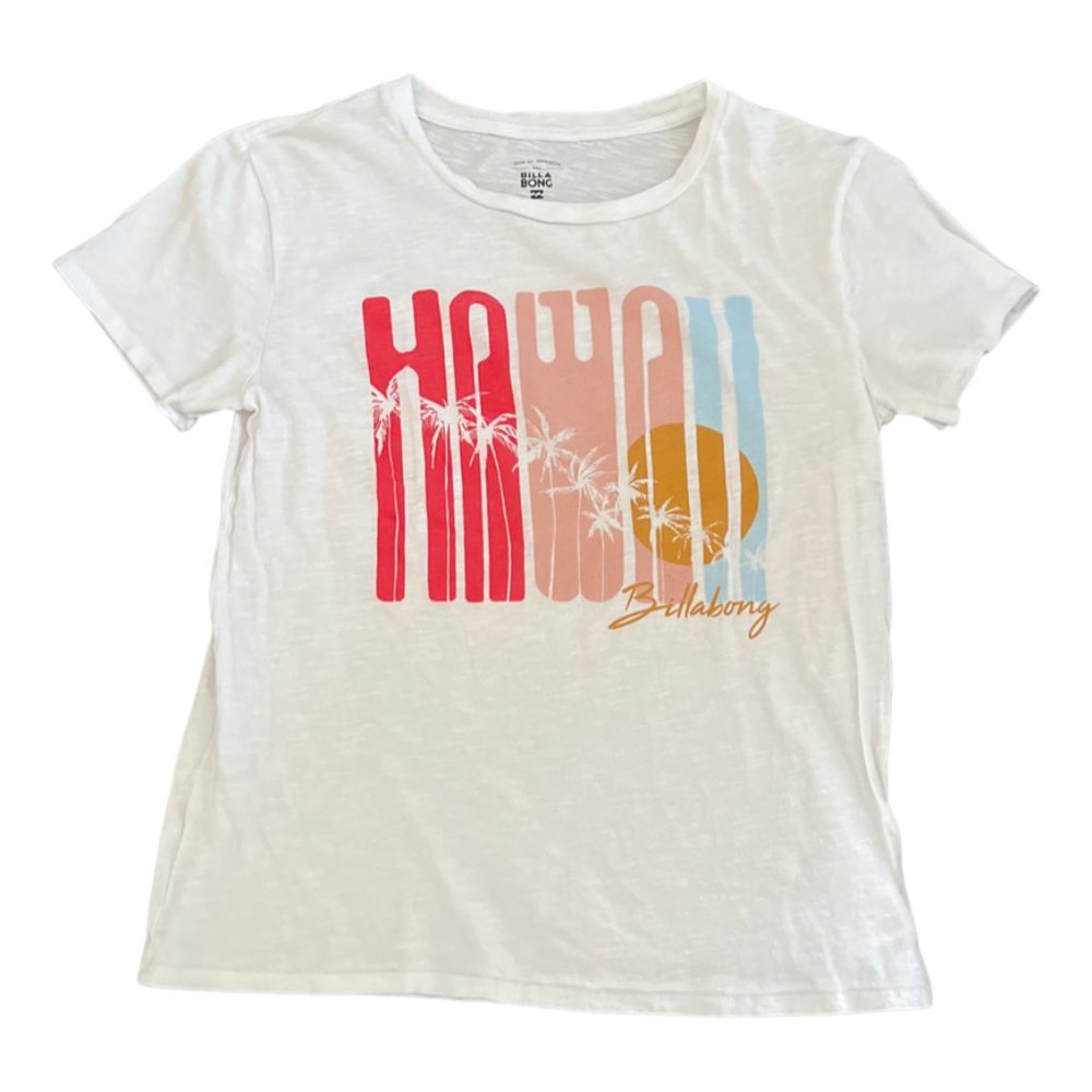 Billabong Cream Hawaii Short sleeve Tee - Size M